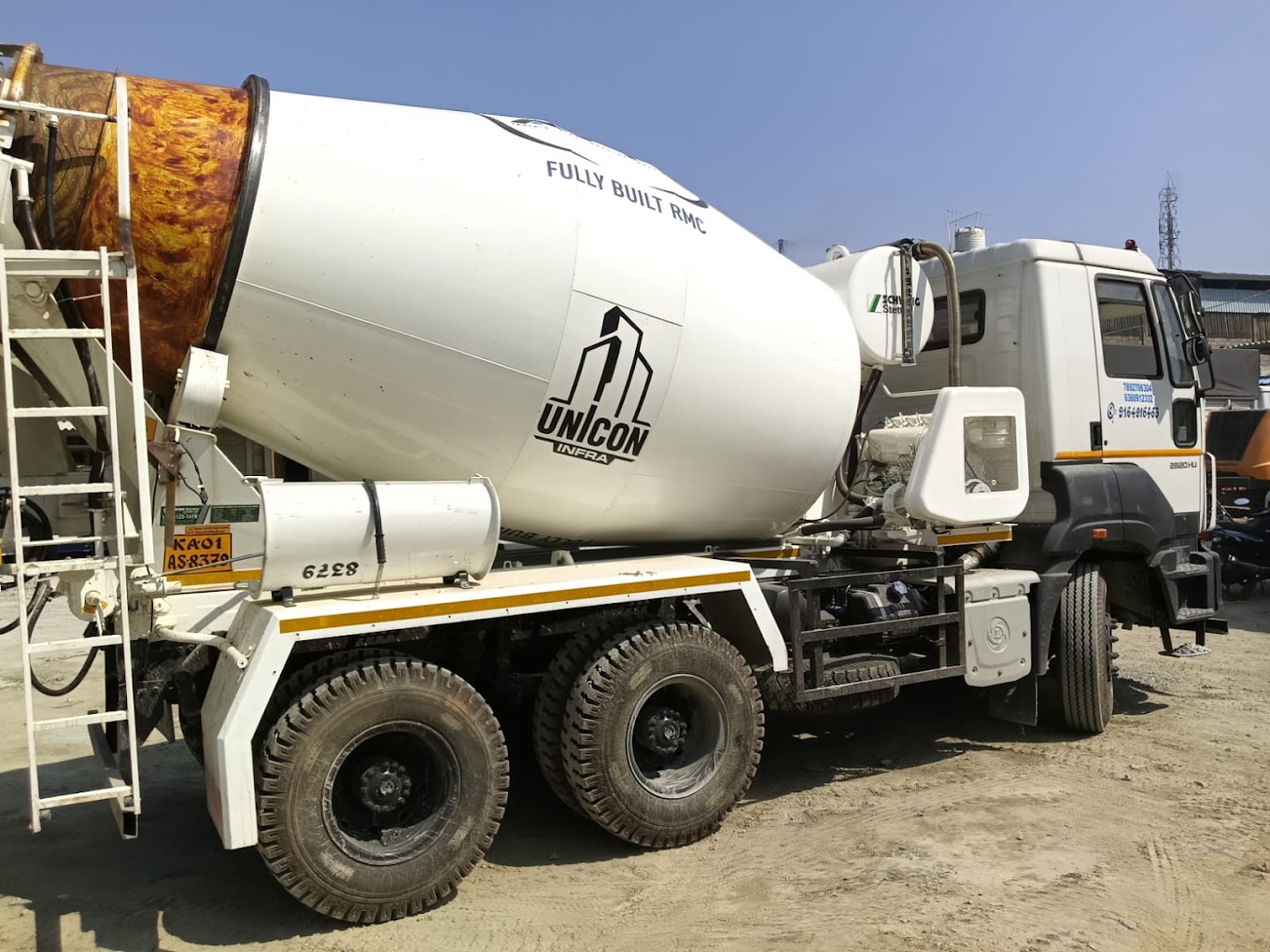Unicon Infra transit mixer at the plant
